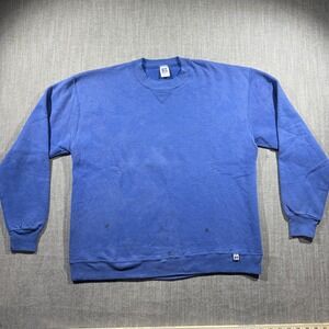 Vintage Russell Athletic Sweatshirt Mens XL Blue Crewneck Fleece Made USA 90s